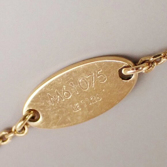 LOUIS VUITTON Logo LV&ME Chain Long Necklace T Motif Gold M61075 Italy 30KB174 - Picture 4 of 14
